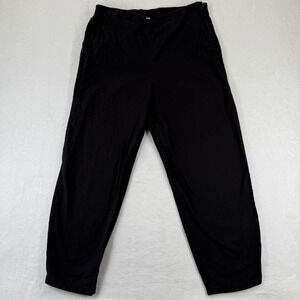 Eileen Fisher Black Organic Cotton Hemp Stretch Pants Side Zip‎ Small S/P
